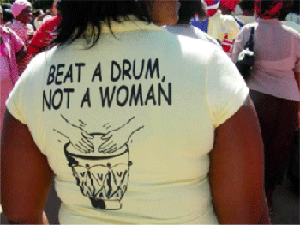 Campaigning against gender based violence in Swaziland.