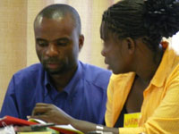 Participants on a leadership development workshop in Botswana