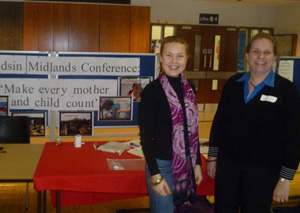 Lydia and Zoe at the Medsin conference in March 2011